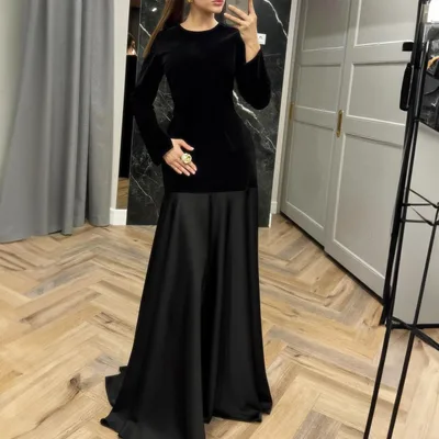 Elegant And Versatile Long Sleeve Dress For Women Black - Shop at LoveMi