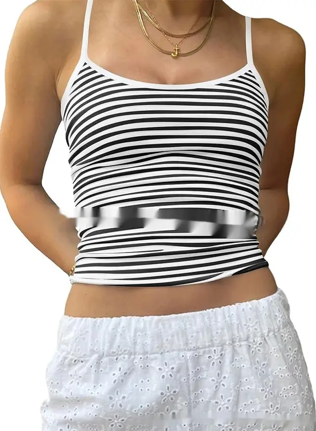 Slim fit Vest Hot And Sexy Inner Wear Or Outerwear Tank Top Black Stripes - Shop at LoveMi