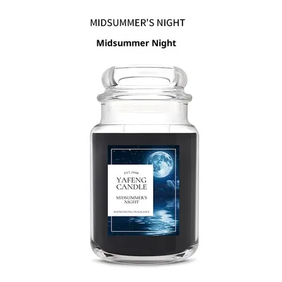 Christmas Best Selling Large Jar 550g Candle Fragrance Essential Oil Smoke Free Soy Wax High End Gift Midsummer Night - Shop at LoveMi