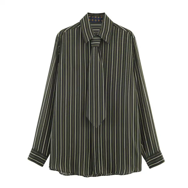 Lady Striped Tie Shirt - Shop at LoveMi