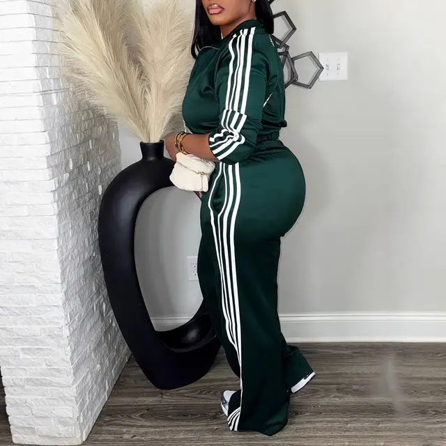 Stylish And Fashionable Women's Casual Two piece Set Dark Green - Shop at LoveMi