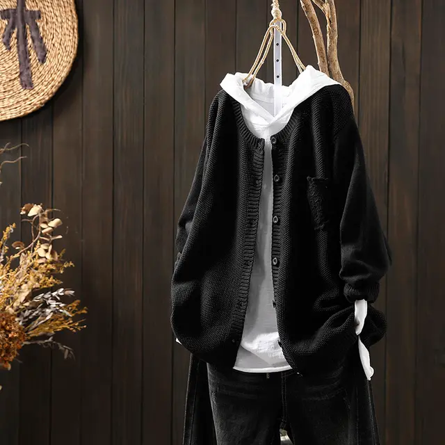 Autumn Casual Single breasted Outerwear Top Black - Shop at LoveMi