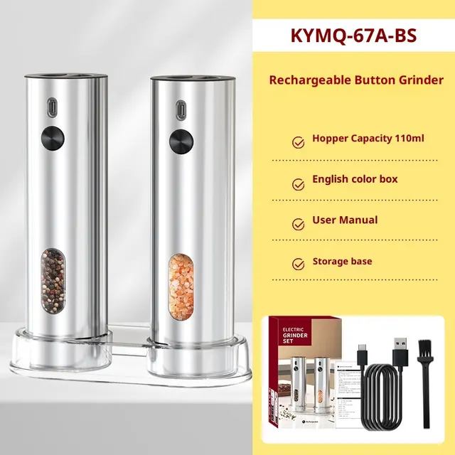 Gravity Sensing Electric Pepper Grinder Storage For Two Kymq67Abs - Shop at LoveMi