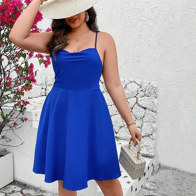 Bodycon Over the knee With Back tie Sexy Detail Elegant Dress Blue - Shop at LoveMi