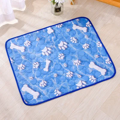 Pet Ice Pad Summer Cool Dog Mat Bone Paw Print Cool Mat - Shop at LoveMi
