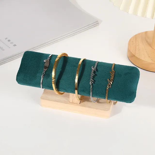 Velvet PU Surface Jewelry Display Stand Green Velvet - Shop at LoveMi