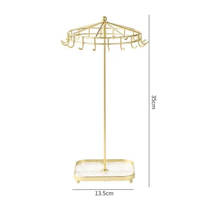Metal Creative Earring Necklace Ring Stand Jewelry Store Pearl Rotating Hook Jewelry Stand - Shop at LoveMi