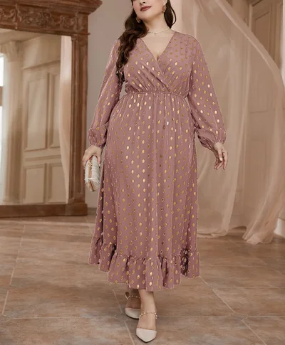 Fashion Elastic Waist Dress For Women Lotus Root Starch 0Xl - Shop at LoveMi