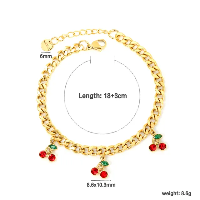 Design Cherry Shell Bracelet 18k Gold Stainless Steel Bracelet Br27660Eg - Shop at LoveMi