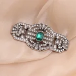 Green Diamond Brooch