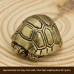 Solid Brass Turtle Desktop Ornament, Shrinking Head Turtle, Wealth-attracting Brass Carving Craft - Tortoise - View 1