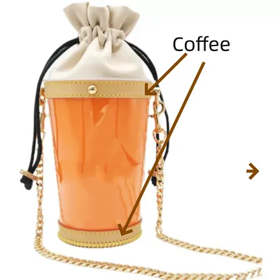 Kraft Paper Bag Transformed Into A Transparent Tote Bag Material Pu Coffee - Shop at LoveMi