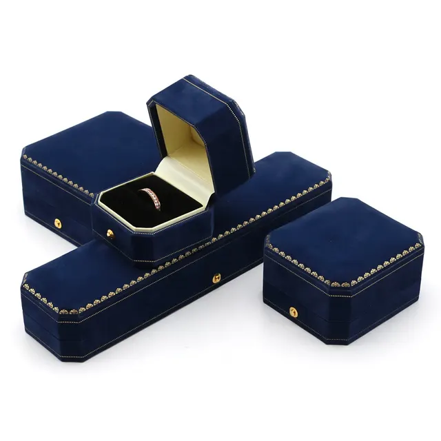 Creative Octagonal Lace Jewelry Gift Ring Pendant Box Earrings Bracelet Storage Box Earring Box - Shop at LoveMi