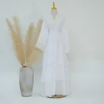 Dubai Middle East Turkey Dubai Exquisite Elegant Cardigan Robe - White