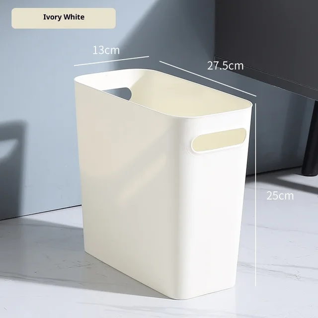 New Bathroom Toilet Gap Living Room Paper Basket For Home Ivory White - Shop at LoveMi
