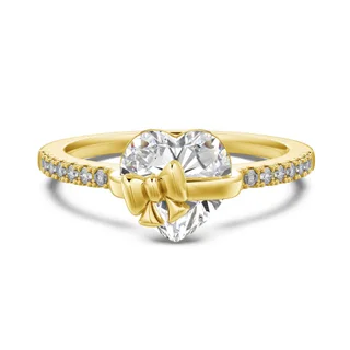 S925 Sterling Silver Bow Love Ring - Dy121315Sgwh