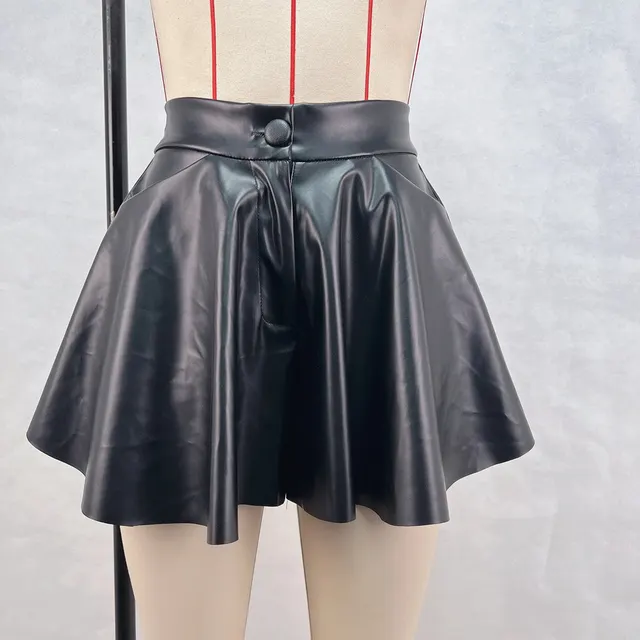 Autumn And Winter Slim And Stylish High waisted Leather Skirt Black - Shop at LoveMi