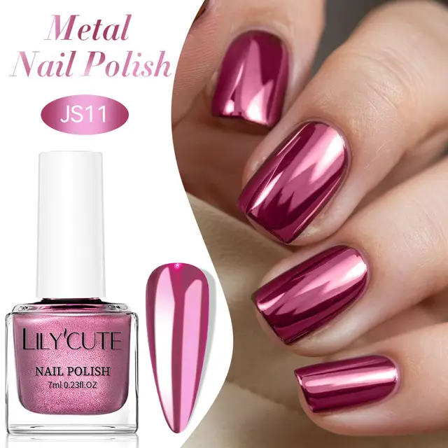Quick dry Metallic Mirror Nail Polish, No Baking Required Js11 - Shop at LoveMi