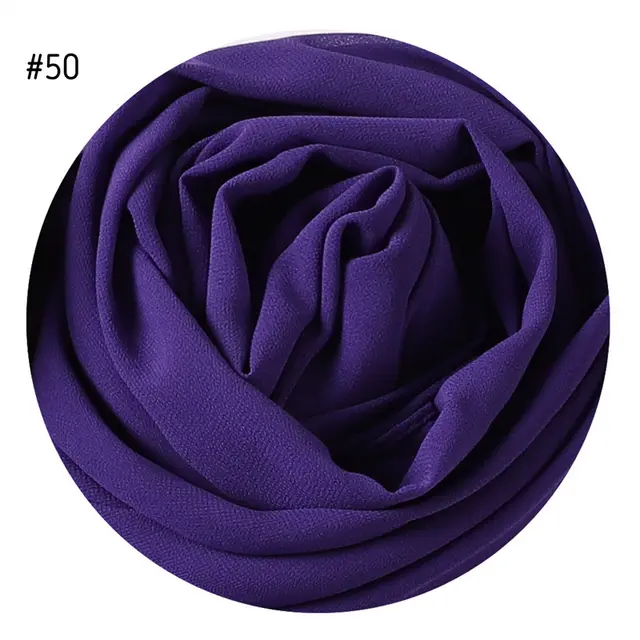 Women's Simple And Versatile Solid Color Pearl Chiffon Scarf Pure Color Pearl Chiffon 50 - Shop at LoveMi