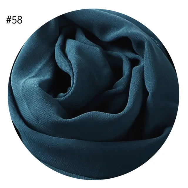 Women's Simple And Versatile Solid Color Pearl Chiffon Scarf Pure Color Pearl Chiffon 58 - Shop at LoveMi