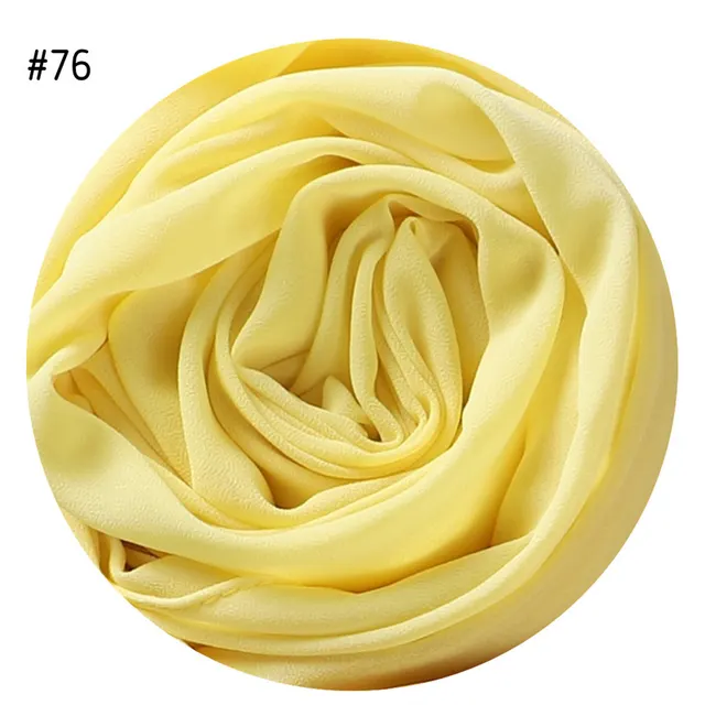 Women's Simple And Versatile Solid Color Pearl Chiffon Scarf Pure Color Pearl Chiffon 76 - Shop at LoveMi