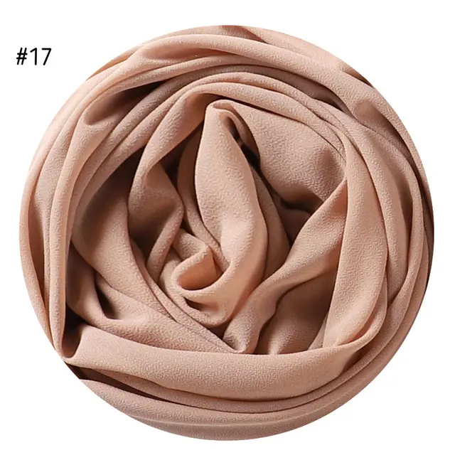 Solid Color Pearl Chiffon Scarf Head Covering Monochrome Color17 - Shop at LoveMi