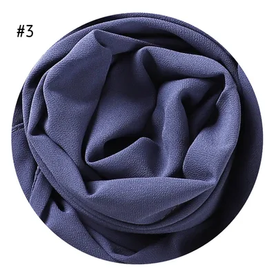 Solid Color Pearl Chiffon Scarf Head Covering Monochrome Color3 - Shop at LoveMi