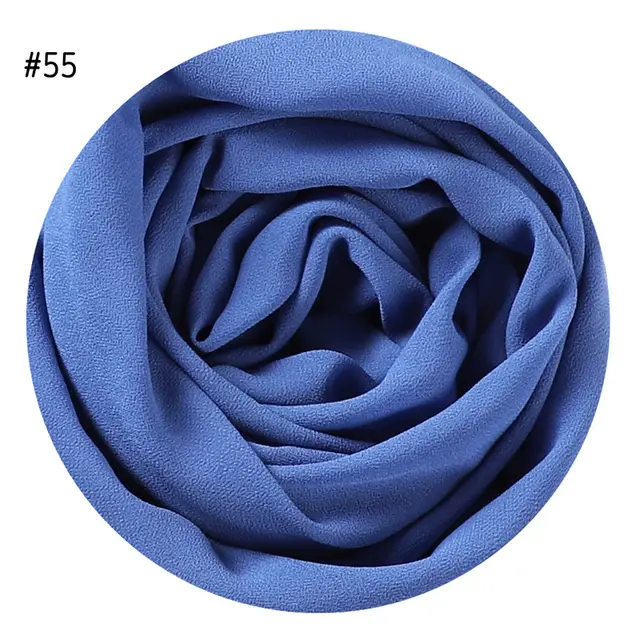 Solid Color Pearl Chiffon Scarf Head Covering Monochrome Color55 - Shop at LoveMi