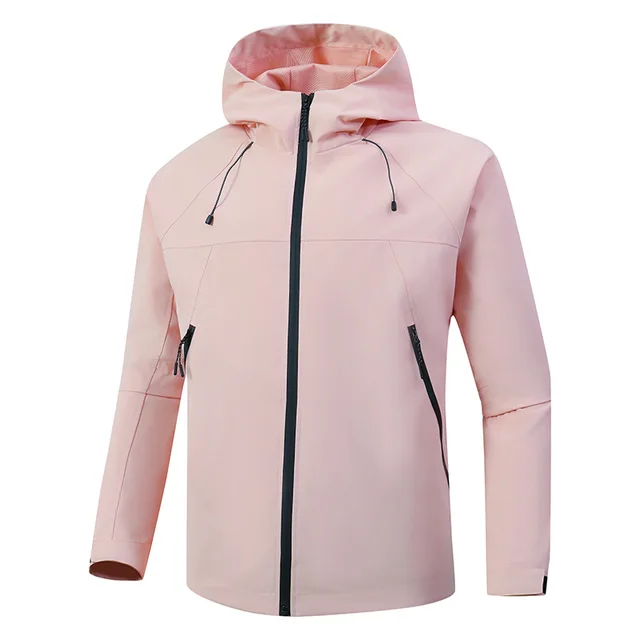 Outdoor Couple Jackets Breathable Waterproof Mountaineering Couple Mountaineering Suits Pink - Shop at LoveMi