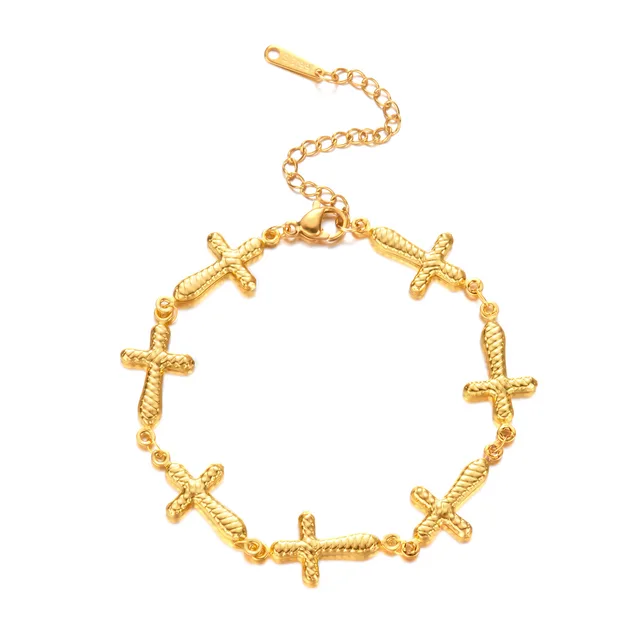 Minimalist Butterfly Love Cross Versatile Light Luxury High end Women's Bracelet 5 Ripple Cross - Shop at LoveMi