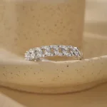 S925 Sterling Silver Full Diamond Twist Ring For Women, Lightweight Luxury And Personality - White Gold Color