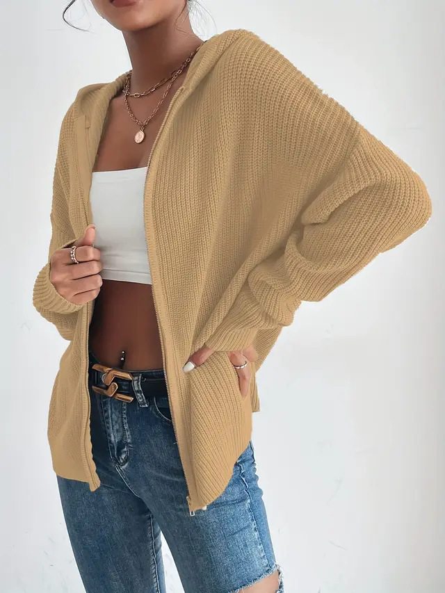 Retro Style Early Autumn Cardigan Women's Sweater Khaki - Shop at LoveMi