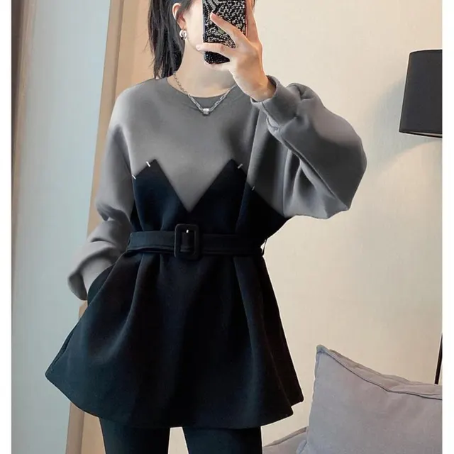 Designer Niche Patchwork Loose Top Black - Shop at LoveMi