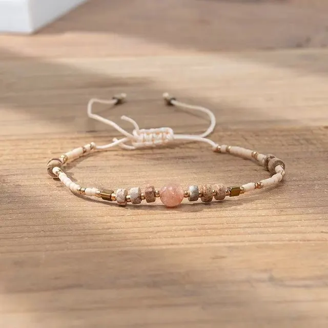 Bohemian Vacation Style Lucky Stone Beaded Bracelet Stone - Shop at LoveMi