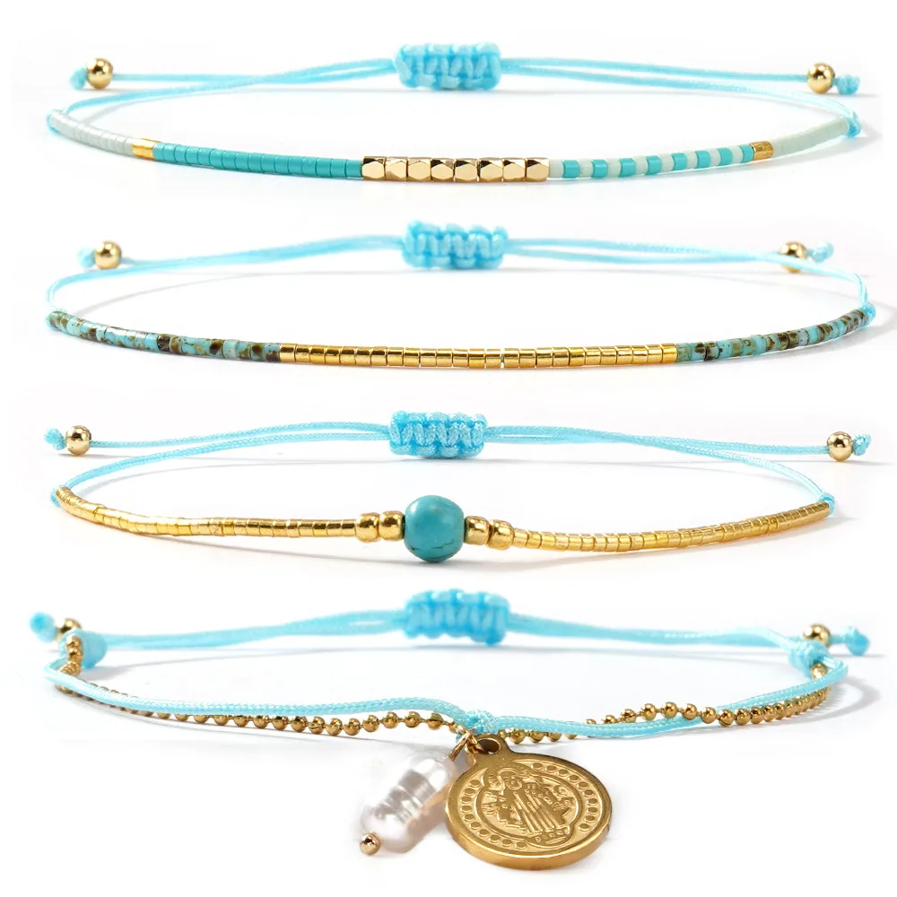 Bohemian Five-piece Beach Bracelet In Yellow - Gzs25071001B