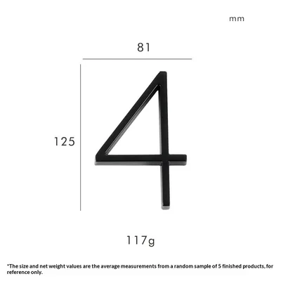 Zinc Alloy Floating Alphanumeric Doorplates Black Apartment And Villa Room Numbers Style 4 - Shop at LoveMi