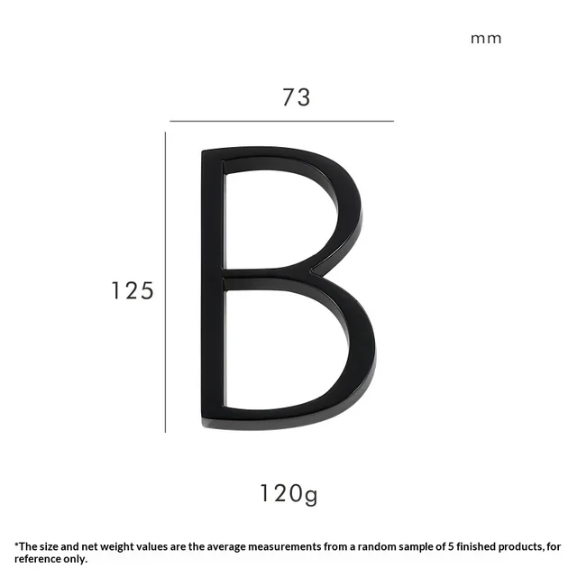 Zinc Alloy Floating Alphanumeric Doorplates Black Apartment And Villa Room Numbers Style B - Shop at LoveMi