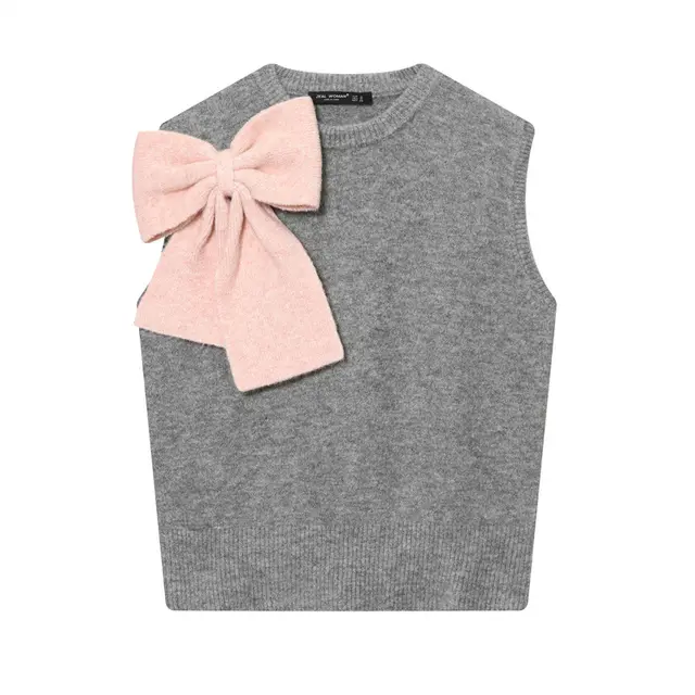 European And American Fashion Bow Back Vest style Knitwear - Shop at LoveMi