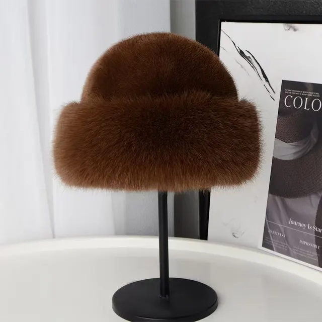 Plush Mongolian Hat For Cold Weather, Warm Fleece lined Women's Winter Hat Coffee - Shop at LoveMi