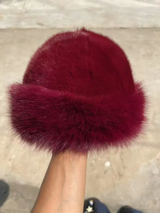 Plush Mongolian Hat For Cold Weather, Warm Fleece lined Women's Winter Hat Wine Red - Shop at LoveMi