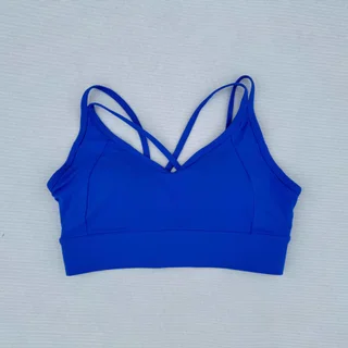 Fixed Integrated Anti-shock Sports Bra Yoga Vest - Blue
