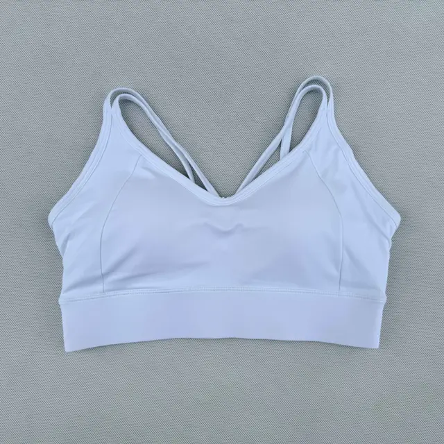 Fixed Integrated Anti shock Sports Bra Yoga Vest White - Shop at LoveMi