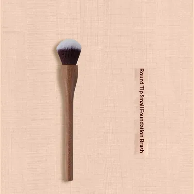 H Set Brush Vintage Soft Black Walnut Makeup Brush Round Head Foundation Brush - Shop at LoveMi