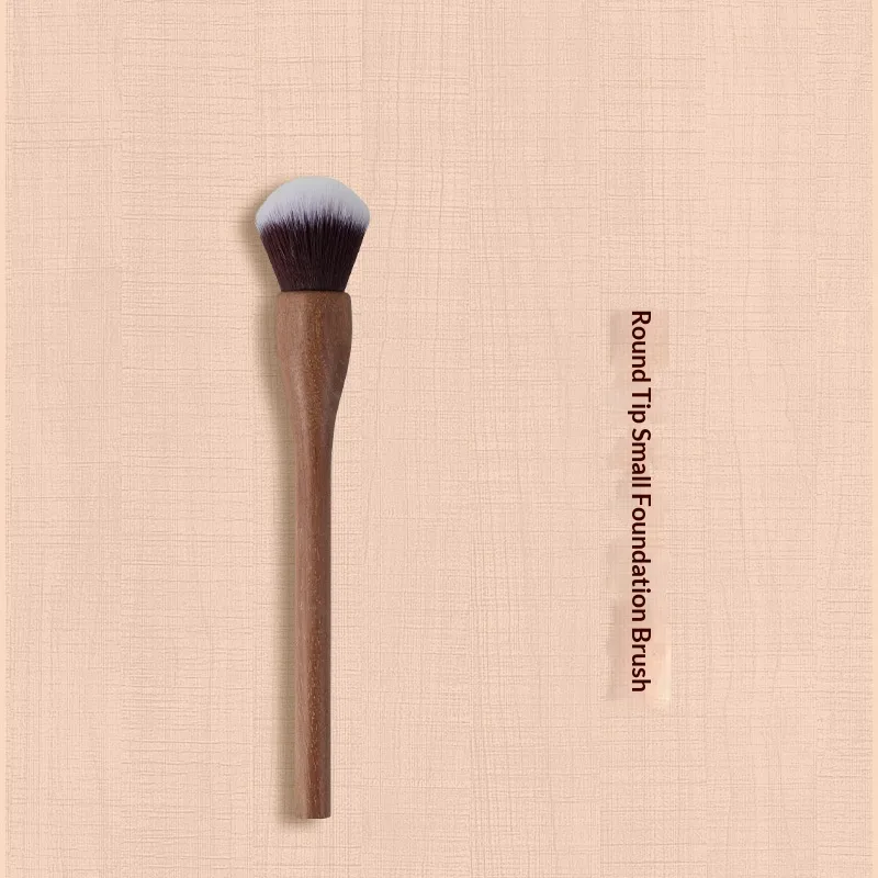 H Set Brush Vintage Soft Black Walnut Makeup Brush Round Head Foundation Brush - Shop at LoveMi