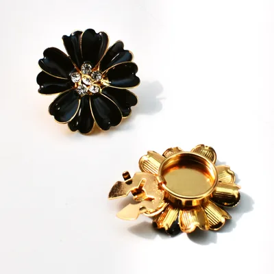 Shirt Button Button Cover Rhinestone Cufflinks Turtle Button Cover Black Rhinestone Single Piece - Shop at LoveMi
