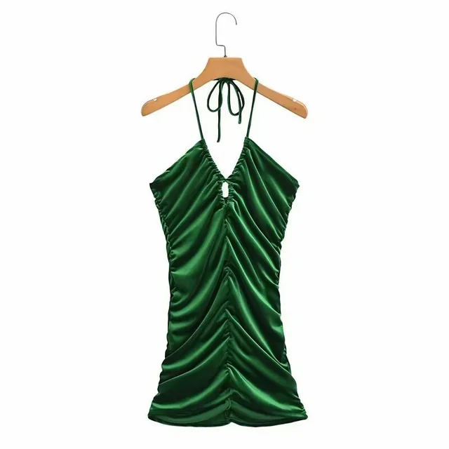 Women's Elegant And Light Mature Velvet Strapless Mini Dress Green - Shop at LoveMi
