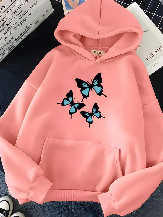 Sweet And Fresh Polyester Hooded Regular Sleeve Long Sleeve Street Pink - Shop at LoveMi