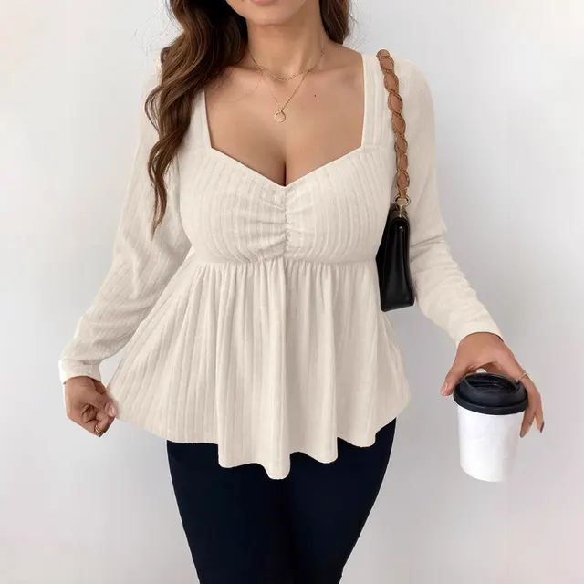 Fashionable And Elegant Slim fit Women's T shirt Apricot - Shop at LoveMi