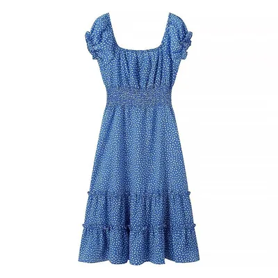 Women's Elegant And Fashionable Printed Midi Dress Printing L - Shop at LoveMi