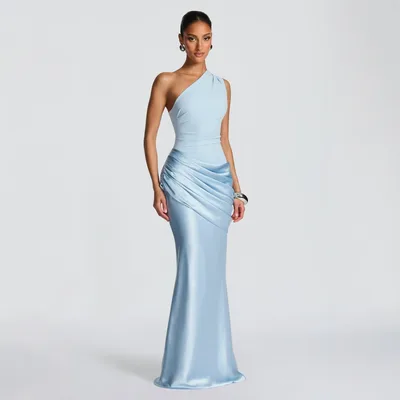 Casual Long Sleeve Slim fit Solid Color Bodycon Dress Navy Blue - Shop at LoveMi